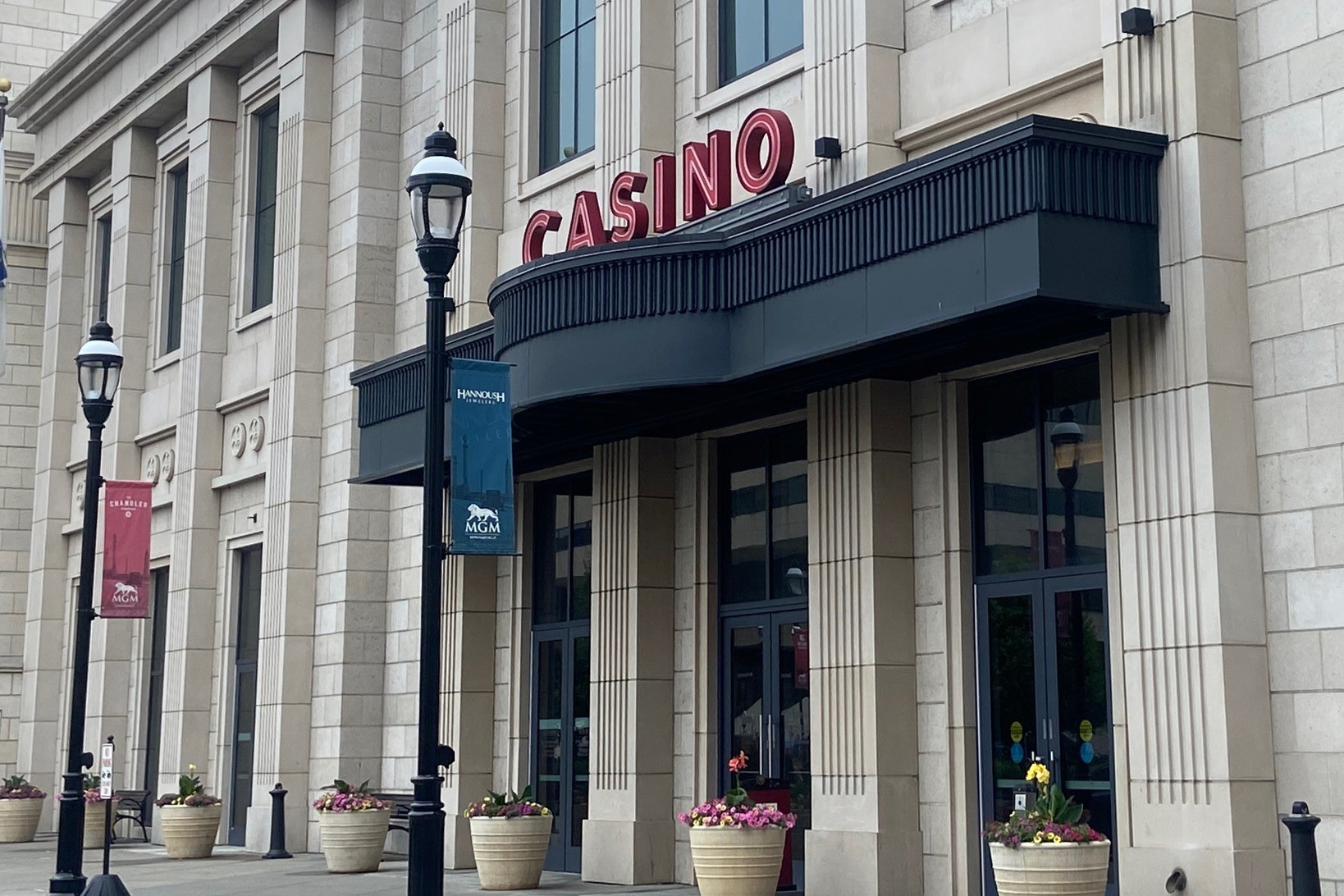 A photo of the exterior of a casino.